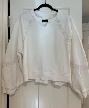 Aerie Lace Trim Crew Neck thumbnail 1