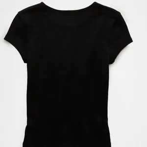 American Eagle, black ribbed baby tee thumbnail 2