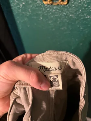 Madewell Tapered Denim Trousers Tan Sz 30 thumbnail 3