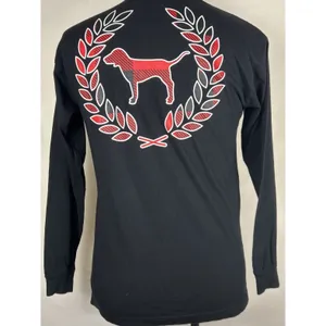Victoria's Secret T-Shirt Women’s Small Long Sleeve Dog Graphic Pocket thumbnail 2