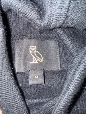 OVO Women Knit Hoodie Cotten Cashmere Blend Pullover Owl Size M thumbnail 7