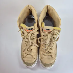 Nike Womens 9 Blazer High Top Sneakers Tan Pink Faux Leather thumbnail 6