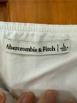 Abercrombie & Fitch White Ruffled-Strap Bustier Crop Top thumbnail 3