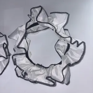 White & Black Stretchy Hair Scrunchie and Choker thumbnail 2