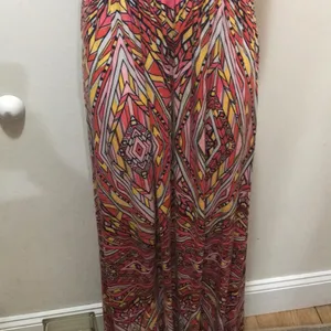 - Felicity and Coco Summer maxi dress size M Orange and yellow Art Deco thumbnail 5
