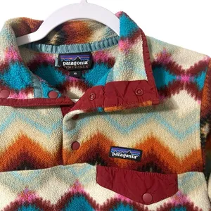 Patagonia Synchilla Snap-T Fleece Pullover Jacket Timber Twist Aztec Size XS thumbnail 6