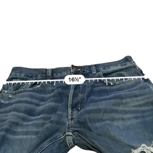 Madewell‎ Low Slung Baggy Crop Jeans 26 Raw Hem Wide Leg Blue Denim High Rise thumbnail 9