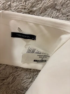 Trendyol White Structured Strapless Crop Top Size 2 thumbnail 6