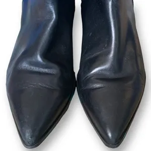 & Other Stories Shoe Black Leather Short‎ Ankle Chelsea Boot Pointy Toe Low Heel thumbnail 4