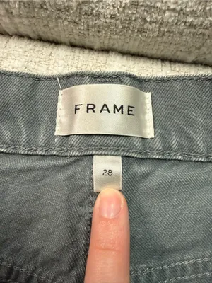 Frame Denim The Cuffed Utility Trouser in Slate Gray Women’s Size 28 Cotton Pant thumbnail 9