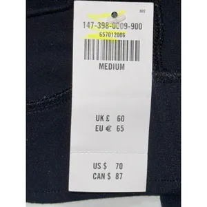 NWT Abercrombie & Fitch Black Pull On Pleated Wide Leg Dress Pants Trousers Sz M thumbnail 6