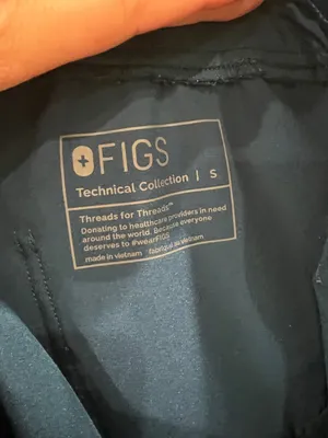 FIGS Technical Collection Zamora Jogger Scrub Pants – Navy/Orange – Size Small thumbnail 2