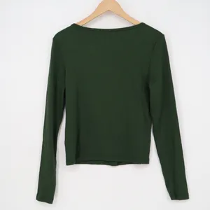 American Giant Ribbed Button Front Long Sleeve Top Green Size M thumbnail 5