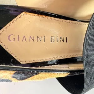 Gianni Bini Leopard Print Calf Hair Platform Pumps Women 7M Brown Mary Jane Heel thumbnail 9
