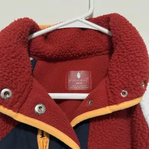 Free People Movement Hit The Slopes Colorblock‎ Fleece Pullover Red Sport Combo thumbnail 5