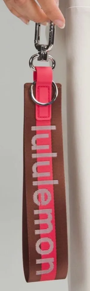 Lululemon NWT Never Lost Keychain Brown and Pink SOLD OUT COLOR thumbnail 1