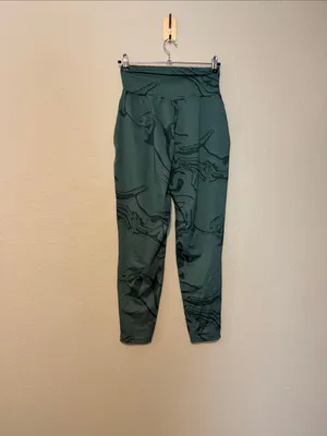 GYMSHARK‎ Power Leggings In Green Swirl Print Size Small thumbnail 6