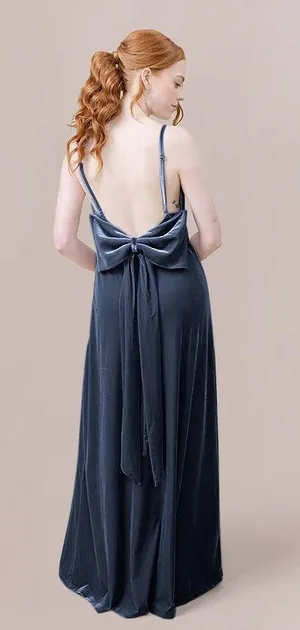 Revelry Steph Velvet Bridesmaid Dress thumbnail 1