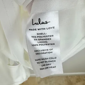 Lulus Luminous Aesthetic White Pearl Bow Long Sleeve Romper Wedding Bridal S NWT thumbnail 11