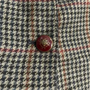 Zara Wool Blend Houndstooth Blazer Elbow Patch SZ M Business Classy Preppy Chic thumbnail 5