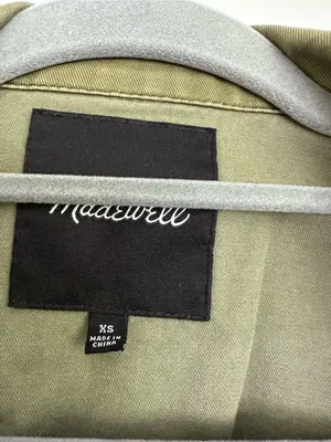 olive green Madewell Catskills military jacket with multiple pockets thumbnail 5