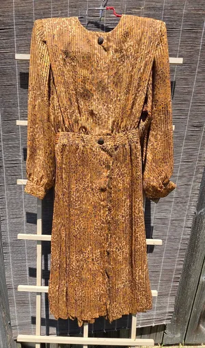 vintage 1980s Leslie Fay sheer animal-print midi dress 10 thumbnail 1