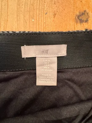 H&M Black and White Herrington Mini Skirt thumbnail 2