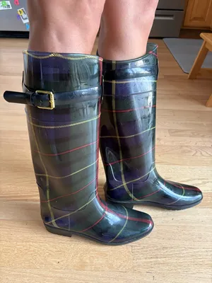 Ralph Lauren Black Boot with Teal Logo Accent thumbnail 8
