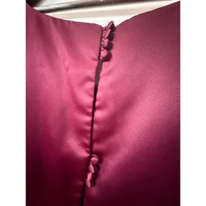 Michaelangelo Burgundy Satin Maxi‎ Dress Gown Size 26 Formal Regencycore thumbnail 6