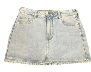 PacSun Bella Mid-Rise Mini Skirt Light Wash Denim Blue Size 27 thumbnail 1