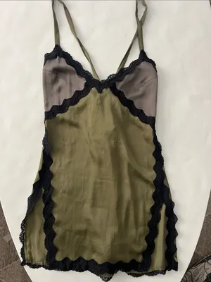 Free People Intimately On The Rise Mini Slip Lace Dress Daisy Jones Green Gray S thumbnail 3