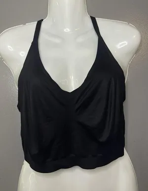 Soma Bralette Bra Womens 2XL Black Enbliss Lace Racerback Wireless Crop thumbnail 1