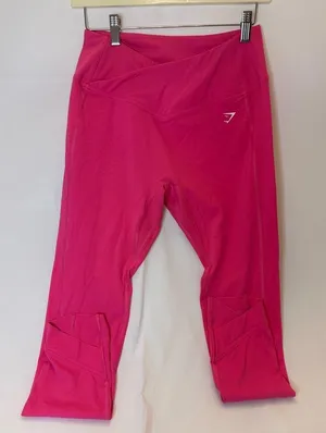 Gymshark Women Crossover Leggings Size Large Hot Pink/Fuchsia thumbnail 1