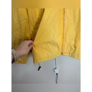 GAP Yellow Hooded Windbreaker zip up rain jacket coat size medium thumbnail 2