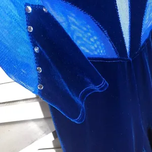 Vintage 90s dancer costume jumpsuit velvet sheer mesh balletcore punk goth alt thumbnail 9