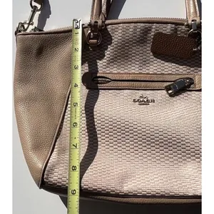 Coach Legacy Jacquard Canvas Edie 31 Medium Shoulder Bag 29848 Beechwood Gold thumbnail 7