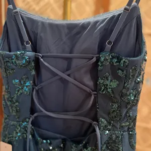 Elegant Teal Sequin Mini Dress thumbnail 6