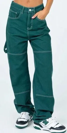 Princess Polly Copeland Jeans Green thumbnail 1