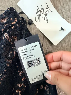 Adrianna Papell Navy Lace Maxi Skirt with Nude Underlay thumbnail 7