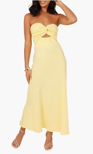 Petal and Pup Yellow linen dress thumbnail 1