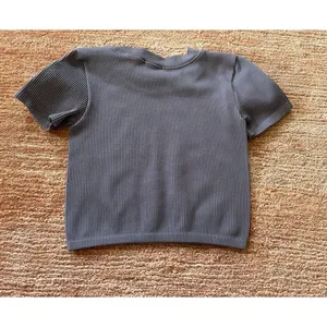 Zara Cropped Ribbed Tee For Girls Size XS thumbnail 3