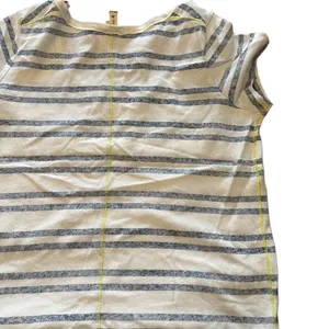 Free People navy blue and‎ white striped inside-out style top.size s thumbnail 2