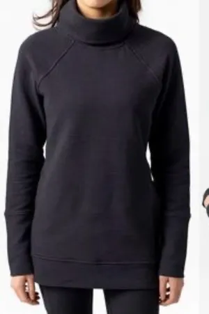 Saint & Sofia Cosy Rollneck Elegant Black Cowl Neck Sweater Size 14 thumbnail 1