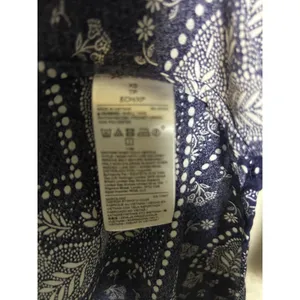 Gap Dress Womens XS Navy Blue White Bandana Paisley Sleeveless‎ Midi Tie Waist thumbnail 5