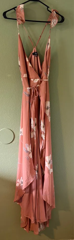 Lulus Dress Maxi Wrap Floral thumbnail 1