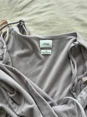 Aritzia Wilfred Light Gray Wide-Leg Jumpsuit thumbnail 4