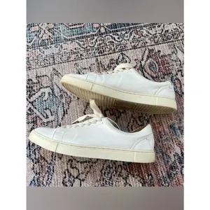 Frye Ivy Low Lace Up White Sneakers Leather Size 8.5 Shoes thumbnail 7