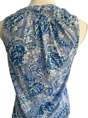 LILLY PULITZER Sea Turtle Blue Tank Top Size Small thumbnail 6