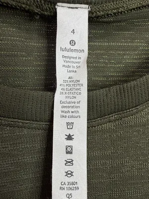 Lululemon Swiftly Relaxed Long Sleeve Dark Olive / Fatigue Green. Size 4 thumbnail 3