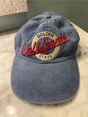 Vintage California Embroidered Denim Baseball Cap - Blue thumbnail 1
